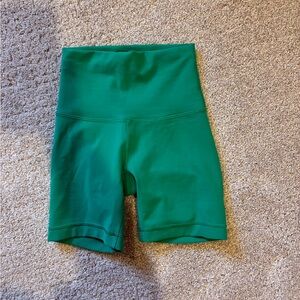 Green Women's High-Waisted Shorts